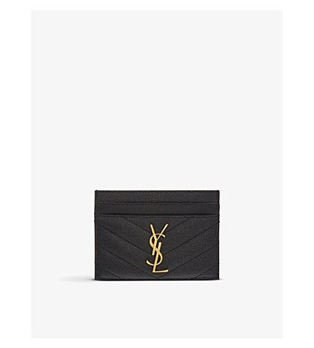 ysl card holder mens selfridges|YSL monogram card holder.